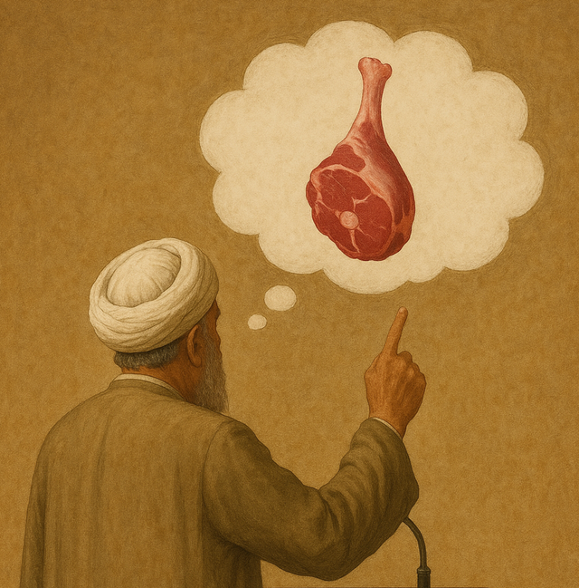 فحَدَّثَهم عليٌّ عن لُحومِ الأضاحي